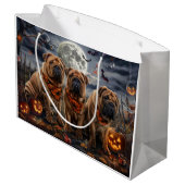 Shar Pei Halloween Spooky Groot Cadeauzakje (Achterkant Gekanteld)