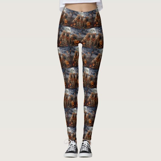 Shar Pei Halloween Spooky Leggings (Voorkant)