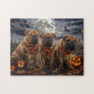 Shar Pei Halloween Spooky Legpuzzel