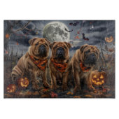 Shar Pei Halloween Spooky Snijplank (Voorkant)