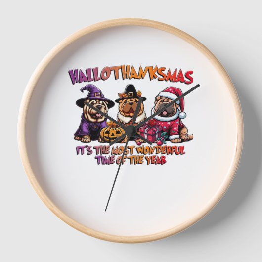 Shar Pei Halloween Thanksgiving Christmas Classic (Voorkant)