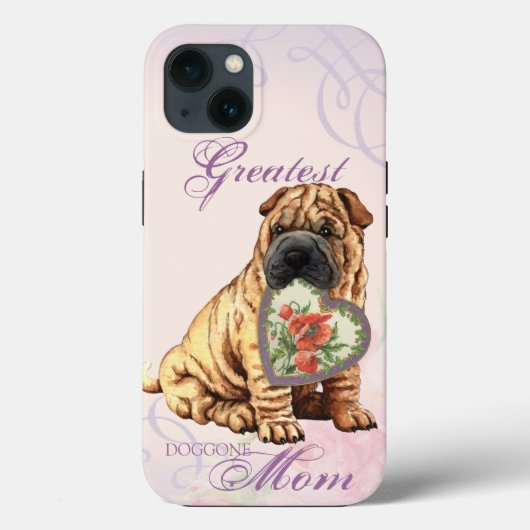 Shar-Pei Heart mama Case-Mate iPhone Case (Achterkant)