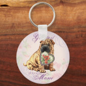 Shar-Pei Heart mama Sleutelhanger (Voorkant)