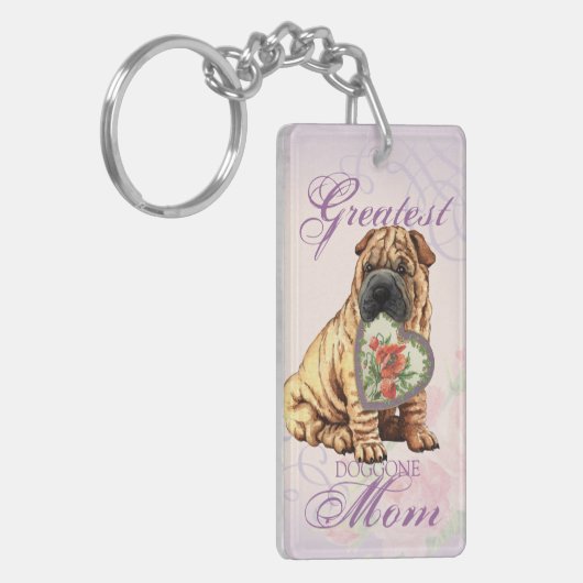 Shar-Pei Heart mama Sleutelhanger (Voorkant Links)