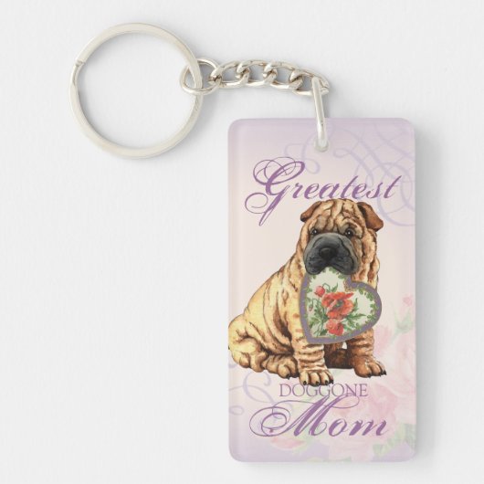 Shar-Pei Heart mama Sleutelhanger (Voorkant)