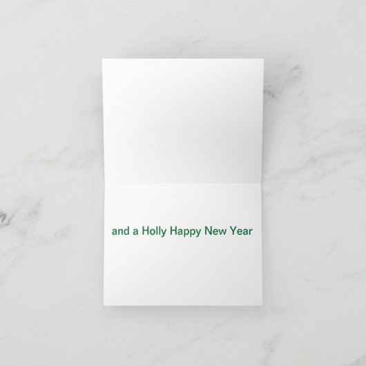 Shar Pei Holly Puppy Christmas Feestdagen Kaart (Binnen)