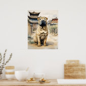 Shar Pei - Hond Art Print (Keuken)