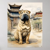 Shar Pei - Hond Art Print (Voorkant)