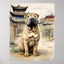 Shar Pei - Hond Art Print