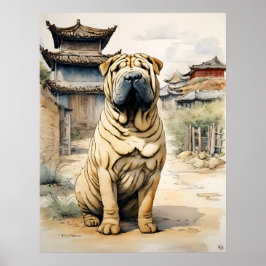 Shar Pei - Hond Art Print
