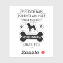 Shar Pei hond beste vriend vinyl