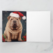 Shar Pei Hond in Sneeuw Kerstmis Kaart (Binnen)