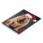 Shar Pei Hond in Sneeuw Kerstmis Notitieboek (Linkerzijde)