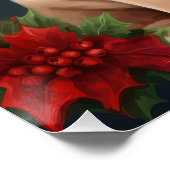 Shar Pei Hond in Sneeuw Kerstmis Perfect Poster (Hoek)