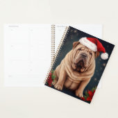Shar Pei Hond in Sneeuw Kerstmis Planner (Display)