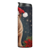 Shar Pei Hond in Sneeuw Kerstmis Thermosbeker (Geroteerd rechts)