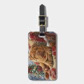 Shar Pei Hond Kerstfeest Bagagelabel (Voorkant verticaal)
