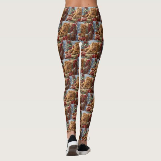 Shar Pei Hond Kerstfeest Leggings (Achterkant)