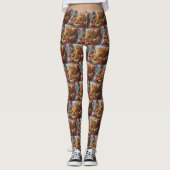 Shar Pei Hond Kerstfeest Leggings (Voorkant)