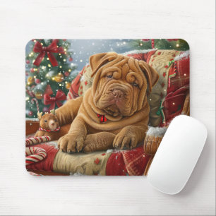 Shar Pei Hond Kerstfeest Muismat