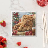 Shar Pei Hond Kerstfeest Servet (Insitu)
