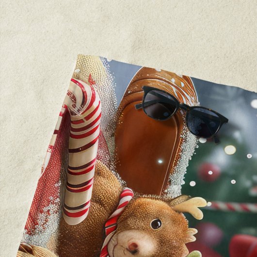 Shar Pei Hond Kerstfeest Strandlaken (In situ)