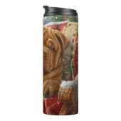 Shar Pei Hond Kerstfeest Thermosbeker (Geroteerd rechts)