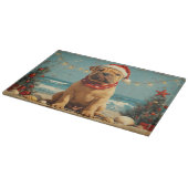 Shar Pei Hond Kerstmis Vintage Strand Snijplank (Hoek)