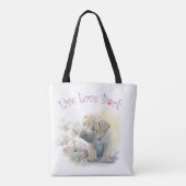 Shar-pei Hond Moeder Bloemstuk Tote Bag (Achterkant)