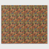 Shar Pei-hond Oogst Dankdag Cadeaupapier (Vlak)