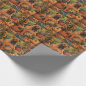 Shar Pei-hond Oogst Dankdag Cadeaupapier (Hoek)