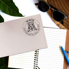 Shar Pei Hond Retouradres Familie Rubberstempel