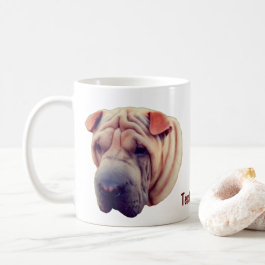 Shar Pei Hondenliefhebber Personalized Koffiemok (Met donut)