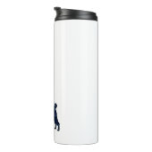 Shar-Pei Hondenras Black Waterverf Silhouette Thermosbeker (Geroteerd rechts)