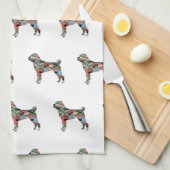 Shar-Pei Hondenras Geo Silhouette Pset Theedoek (Quarter Fold)