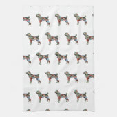 Shar-Pei Hondenras Geo Silhouette Pset Theedoek (Verticaal)