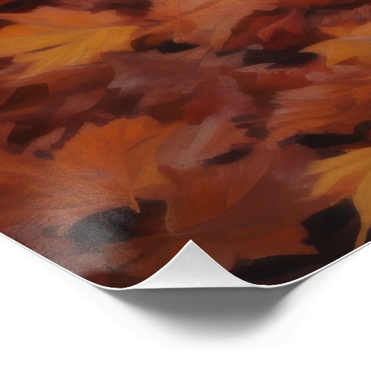 Shar Pei in herfstbladeren Herfst Inspire Perfect Poster (Hoek)