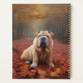 Shar Pei in herfstbladeren Herfst Inspire Planner (Achterkant)