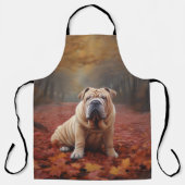 Shar Pei in herfstbladeren Herfst Inspire Schort (Voorkant)