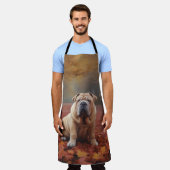 Shar Pei in herfstbladeren Herfst Inspire Schort (Gedragen)