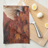 Shar Pei in herfstbladeren Herfst Inspire Theedoek (Quarter Fold)