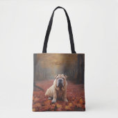 Shar Pei in herfstbladeren Herfst Inspire Tote Bag (Voorkant)