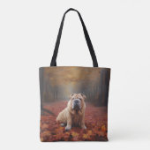 Shar Pei in herfstbladeren Herfst Inspire Tote Bag (Achterkant)