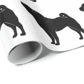 Shar Pei in Silhouette Cadeaupapier (Rol Hoek)