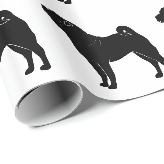 Shar Pei in Silhouette Cadeaupapier (Rol Hoek)