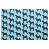 Shar Pei in Silhouette op Blue Stof (Fat Quarter)