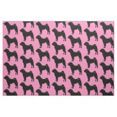 Shar Pei in Silhouette op Roze Stof (Fat Quarter)
