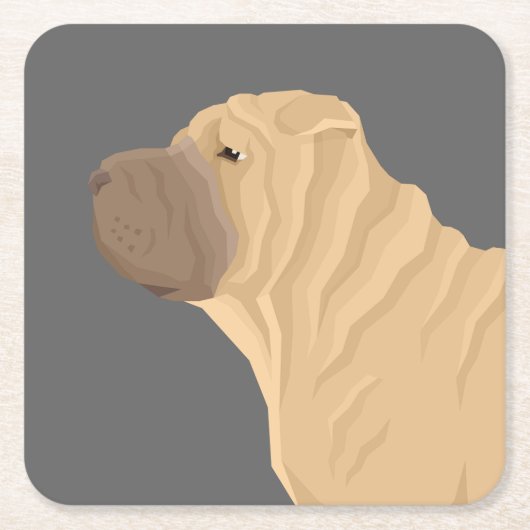 Shar Pei Kartonnen Onderzetters (Voorkant)