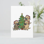 Shar Pei - kerstboom Bedankkaart (Staand voorkant)