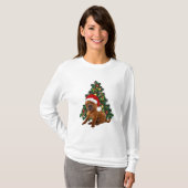 Shar Pei-kersthond, Xmas Shar Pei hond T-shirt (Voorkant volledig)